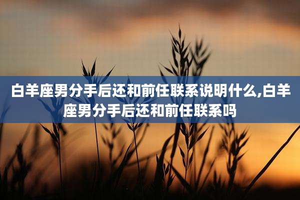 白羊座男分手后还和前任联系说明什么,白羊座男分手后还和前任联系吗