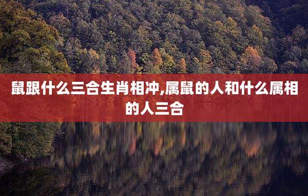 鼠跟什么三合生肖相冲,属鼠的人和什么属相的人三合