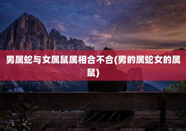 男属蛇与女属鼠属相合不合(男的属蛇女的属鼠)