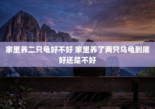 家里养二只龟好不好 家里养了两只乌龟到底好还是不好