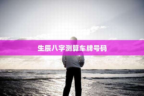 生辰八字测算车牌号码