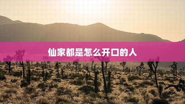 仙家都是怎么开口的人