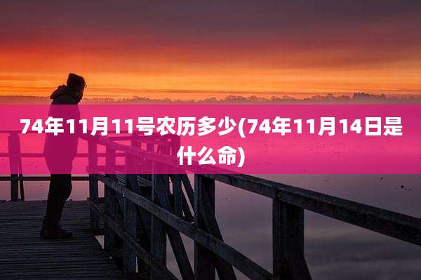 74年11月11号农历多少(74年11月14日是什么命)