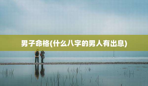 男子命格(什么八字的男人有出息)