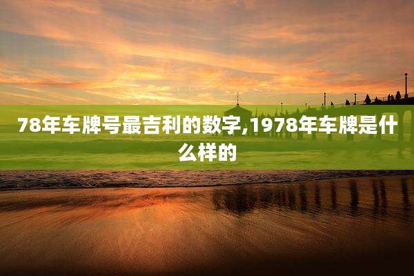 78年车牌号最吉利的数字,1978年车牌是什么样的