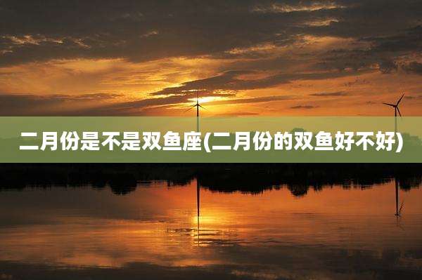 二月份是不是双鱼座(二月份的双鱼好不好)
