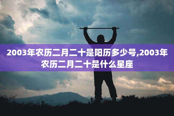2003年农历二月二十是阳历多少号,2003年农历二月二十是什么星座