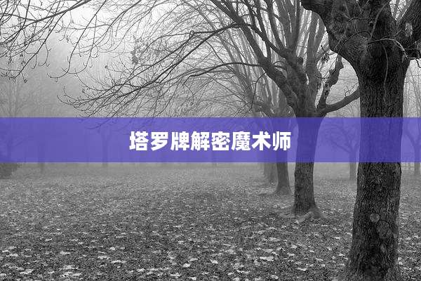 塔罗牌解密魔术师