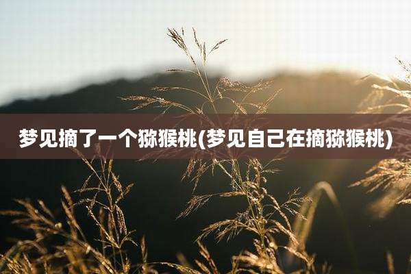 梦见摘了一个猕猴桃(梦见自己在摘猕猴桃)