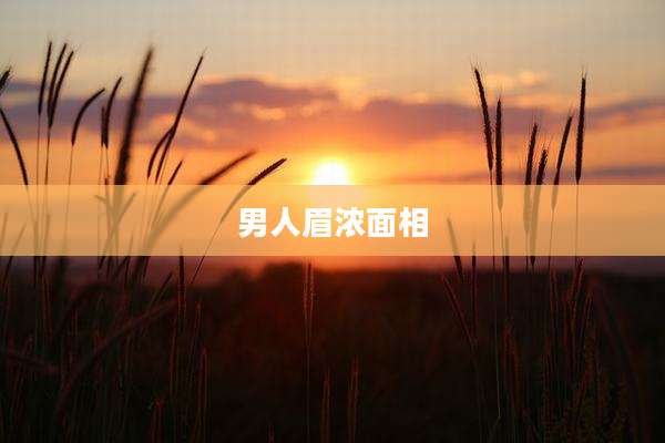男人眉浓面相