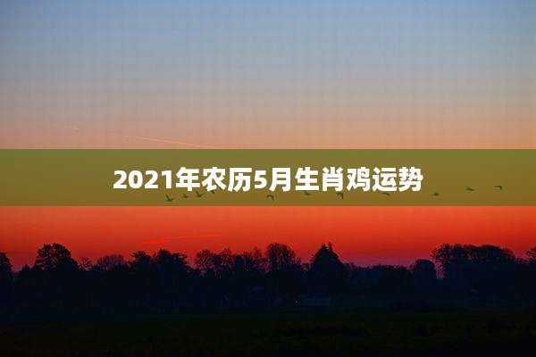 2021年农历5月生肖鸡运势