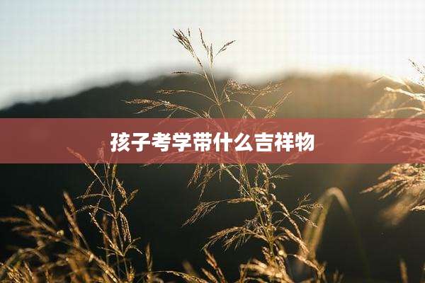 孩子考学带什么吉祥物