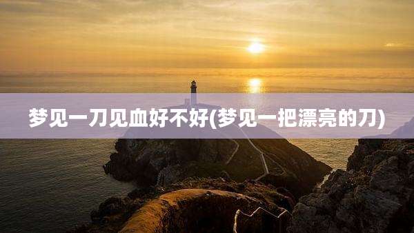 梦见一刀见血好不好(梦见一把漂亮的刀)