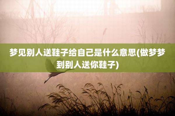 梦见别人送鞋子给自己是什么意思(做梦梦到别人送你鞋子)