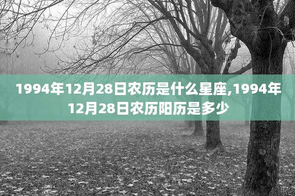 1994年12月28日农历是什么星座,1994年12月28日农历阳历是多少
