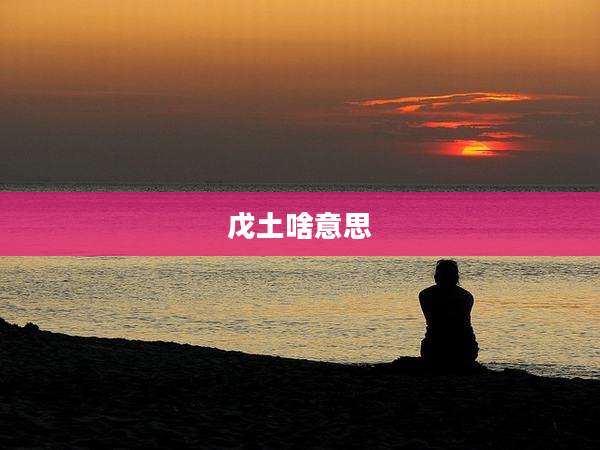戊土啥意思