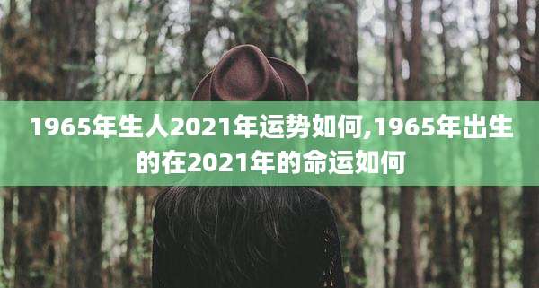 1965年生人2021年运势如何,1965年出生的在2021年的命运如何