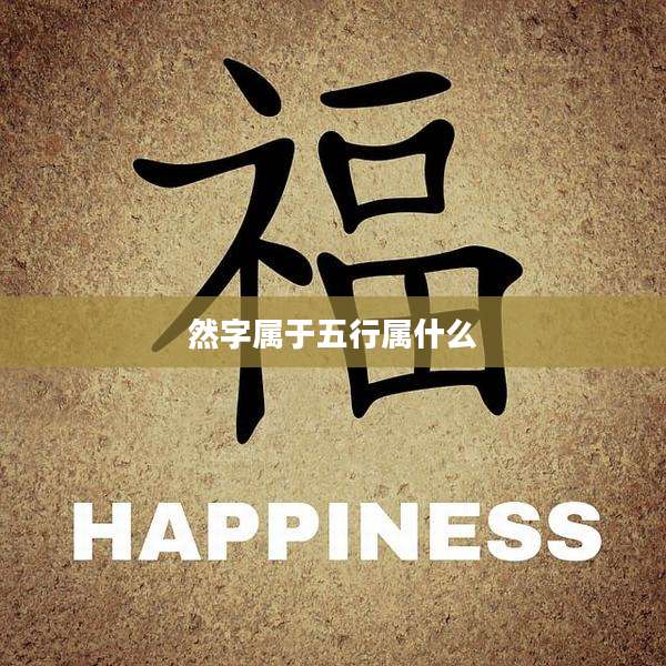 然字属于五行属什么