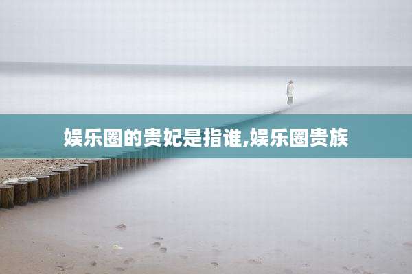 娱乐圈的贵妃是指谁,娱乐圈贵族