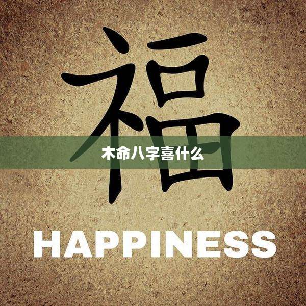 木命八字喜什么
