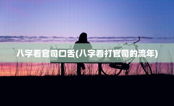 八字看官司口舌(八字看打官司的流年)