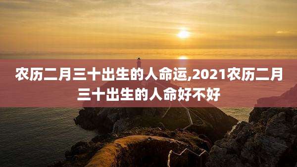 农历二月三十出生的人命运,2021农历二月三十出生的人命好不好