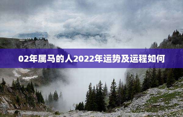 02年属马的人2022年运势及运程如何
