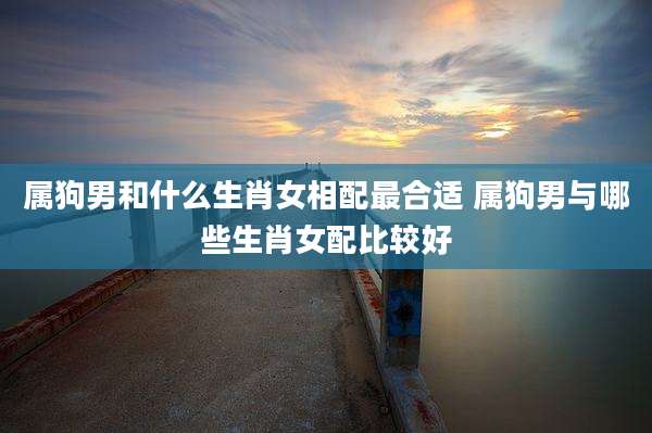属狗男和什么生肖女相配最合适 属狗男与哪些生肖女配比较好