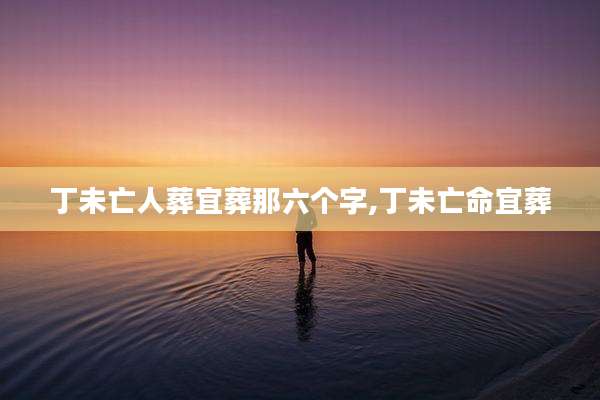 丁未亡人葬宜葬那六个字,丁未亡命宜葬