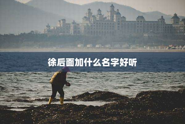 徐后面加什么名字好听