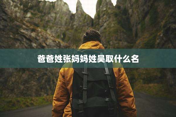 爸爸姓张妈妈姓吴取什么名