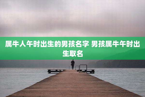 属牛人午时出生的男孩名字 男孩属牛午时出生取名