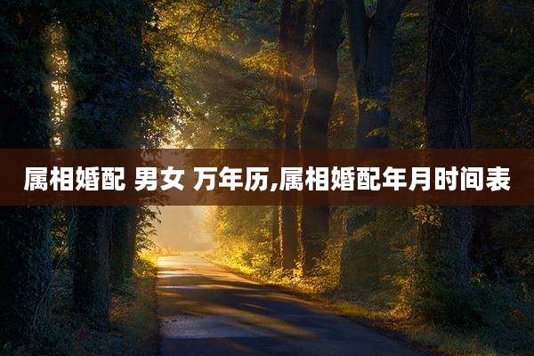 属相婚配 男女 万年历,属相婚配年月时间表