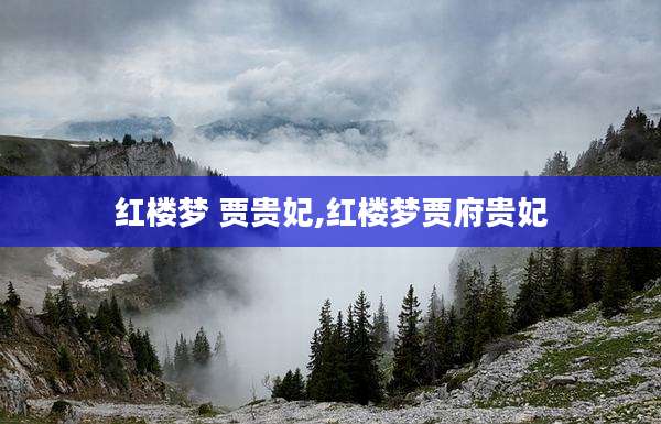 红楼梦 贾贵妃,红楼梦贾府贵妃