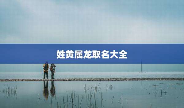 姓黄属龙取名大全