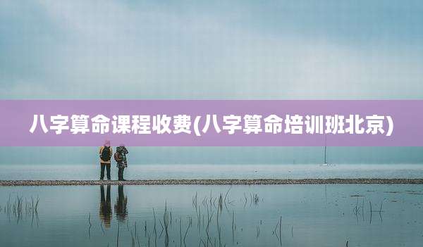 八字算命课程收费(八字算命培训班北京)