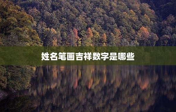 姓名笔画吉祥数字是哪些