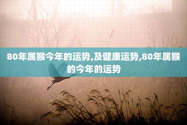 80年属猴今年的运势,及健康运势,80年属猴的今年的运势