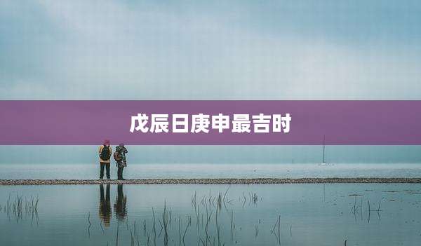 戊辰日庚申最吉时