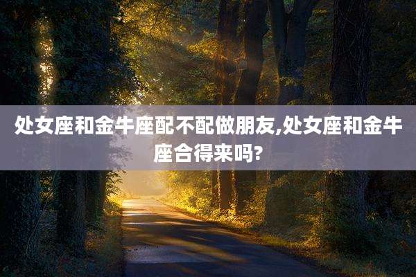 处女座和金牛座配不配做朋友,处女座和金牛座合得来吗?