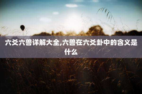 六爻六兽详解大全,六兽在六爻卦中的含义是什么