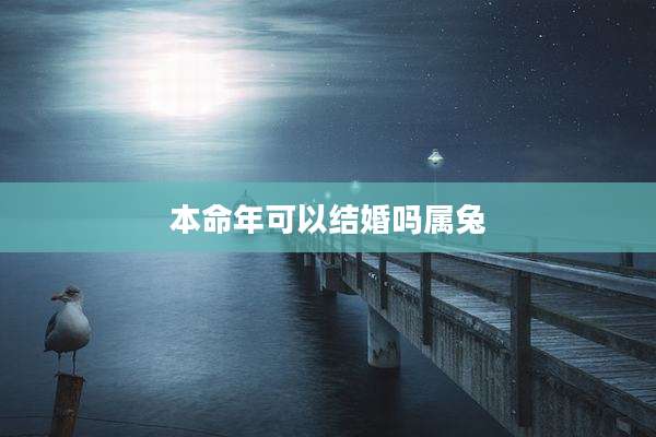 本命年可以结婚吗属兔