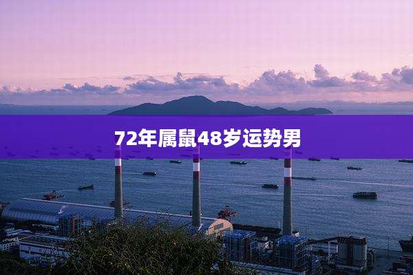 72年属鼠48岁运势男