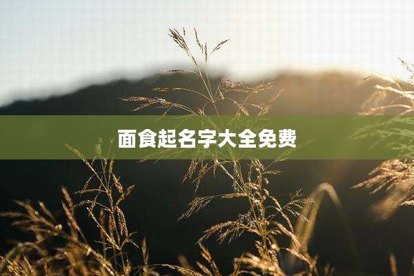 面食起名字大全免费