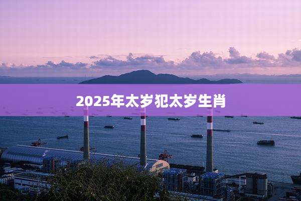 2025年太岁犯太岁生肖