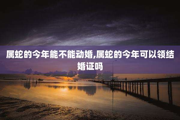 属蛇的今年能不能动婚,属蛇的今年可以领结婚证吗