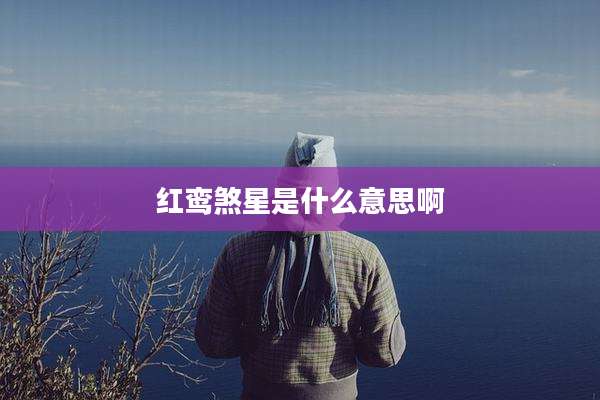 红鸾煞星是什么意思啊