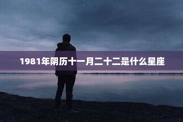 1981年阴历十一月二十二是什么星座