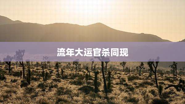 流年大运官杀同现
