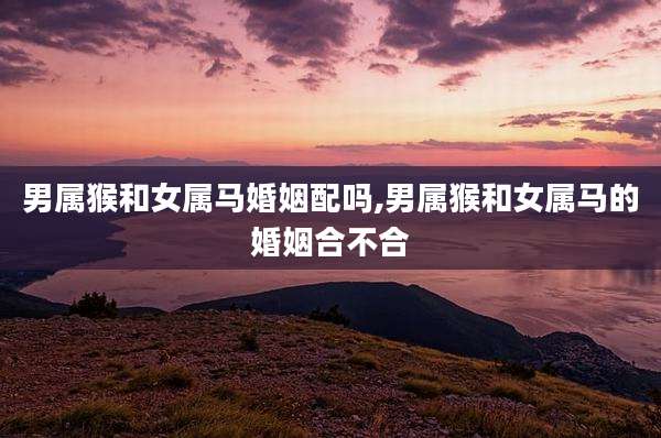 男属猴和女属马婚姻配吗,男属猴和女属马的婚姻合不合